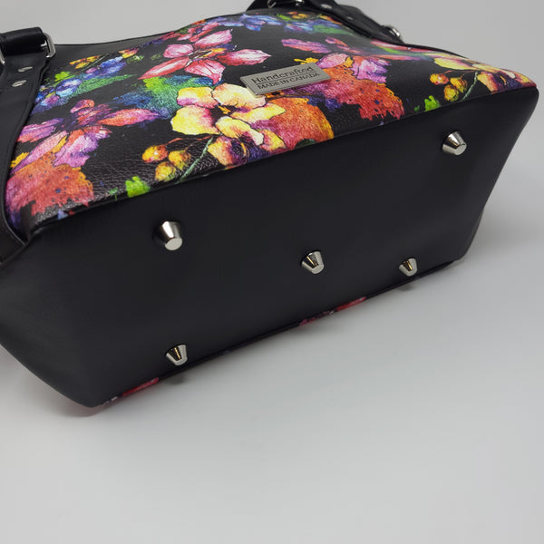 Hiraeth Handbag - Black Floral