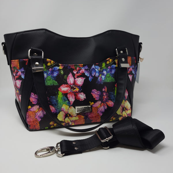 Hiraeth Handbag - Black Floral