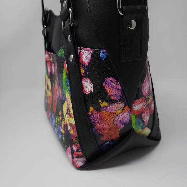 Hiraeth Handbag - Black Floral