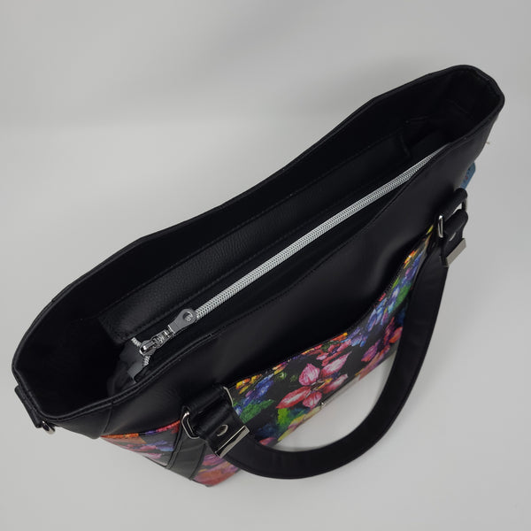 Hiraeth Handbag - Black Floral