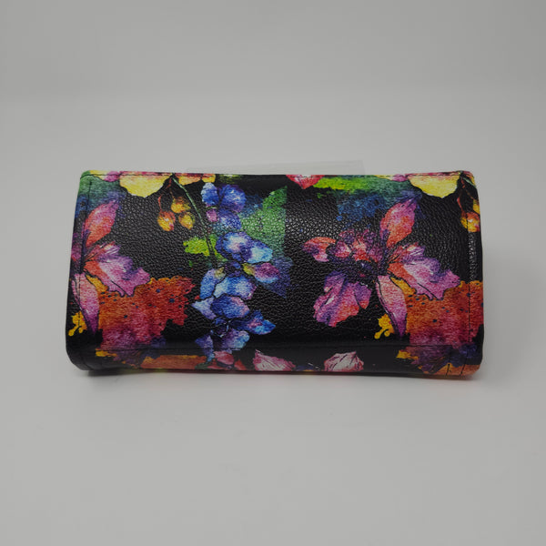 Necessary Clutch Wallet - Black Floral (Full Vinyl)